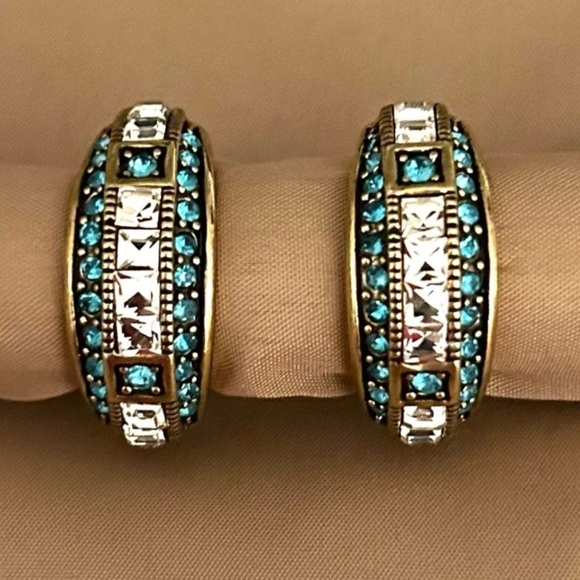 Heidi Daus Half Hoop Earrings - Picture 1 of 7